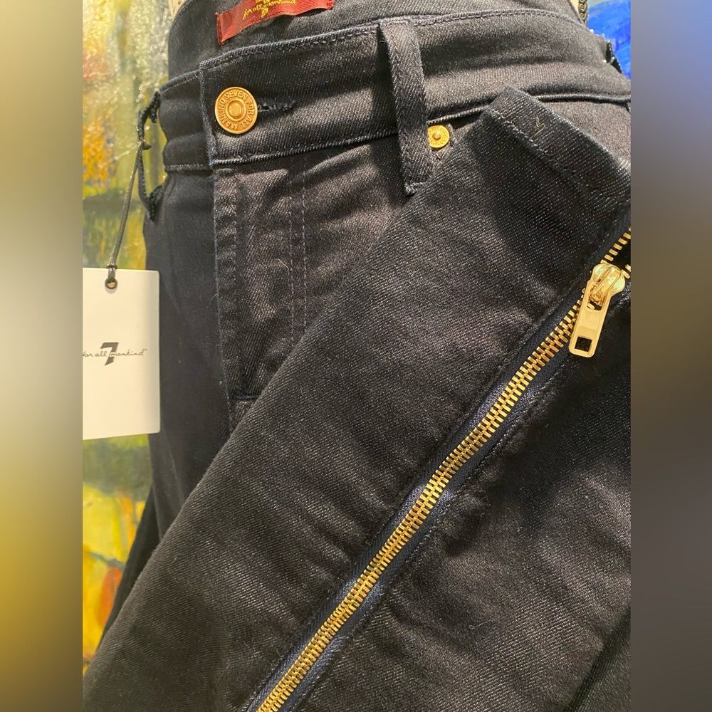 7 for all mankind denim trousers with back leg zipper detail. Size 30 - Picture 8 of 16